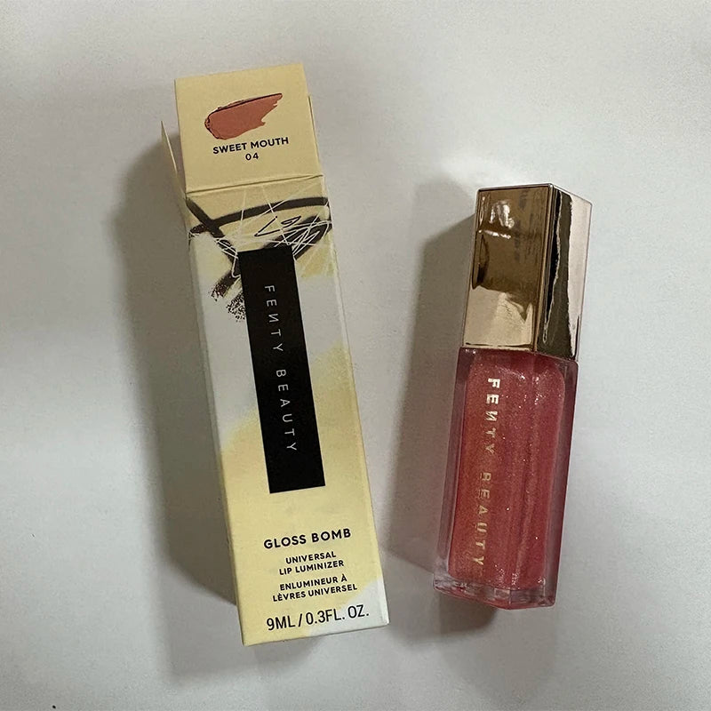 Fenty Beauty Lip Glaze Fuchsia Flex Moisturizing Sequins Lipstick Full Lip Makeup Beginner Transparent Lipstick Female Cosmetics
