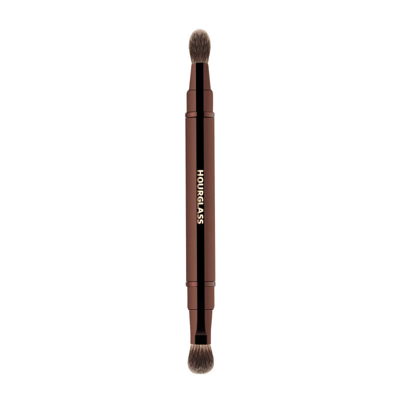 Hourglass Makeup Brush- No.27 Double Head Retractable Eyeshadow Brush Fiber Eyeshadow Smudge Face Makeup Brush