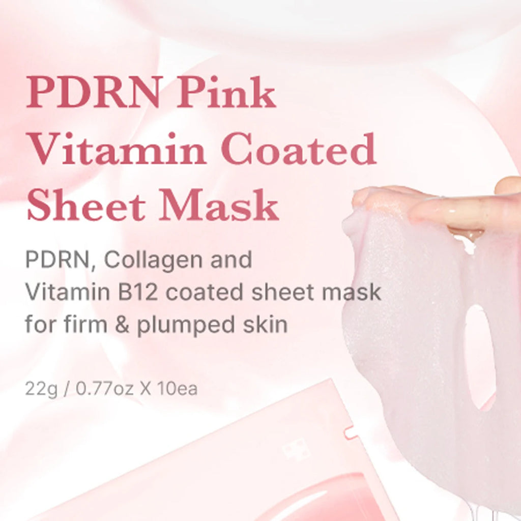 medicube Salmon DNA PDRN Pink Vita Coating Sheet Mask 10ea,Hydrogel Sheet Technology,Korean Skincare,K-Beauty,Korean Makeup