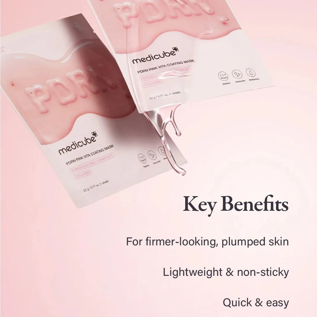 medicube Salmon DNA PDRN Pink Vita Coating Sheet Mask 10ea,Hydrogel Sheet Technology,Korean Skincare,K-Beauty,Korean Makeup