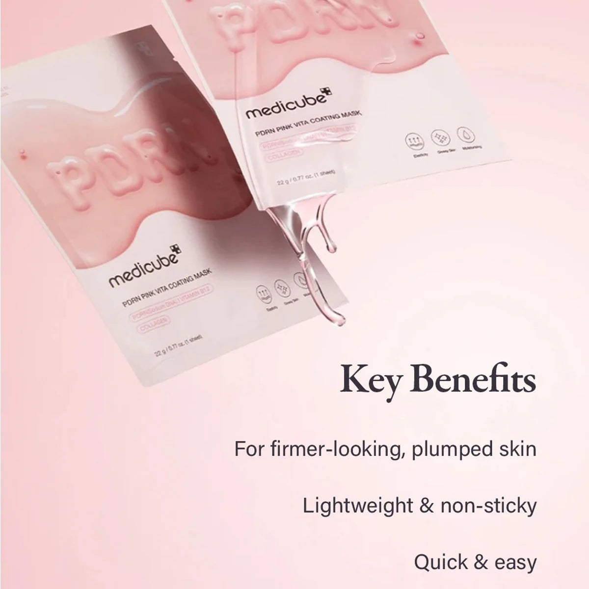 medicube Salmon DNA PDRN Pink Vita Coating Sheet Mask 10ea,Hydrogel Sheet Technology,Korean Skincare,K-Beauty,Korean Makeup