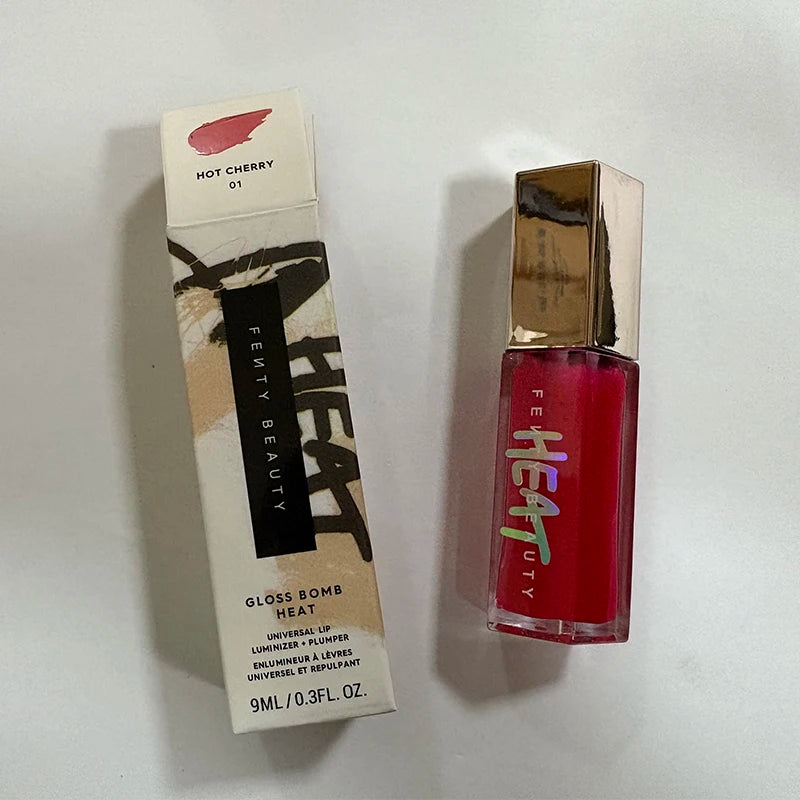 Fenty Beauty Lip Glaze Fuchsia Flex Moisturizing Sequins Lipstick Full Lip Makeup Beginner Transparent Lipstick Female Cosmetics