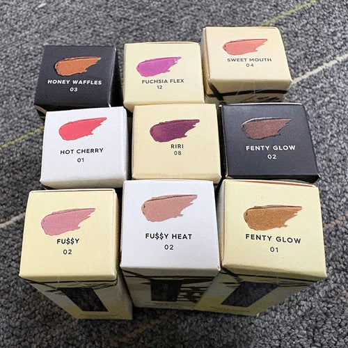 Fenty Beauty Lip Glaze Fuchsia Flex Moisturizing Sequins Lipstick Full Lip Makeup Beginner Transparent Lipstick Female Cosmetics
