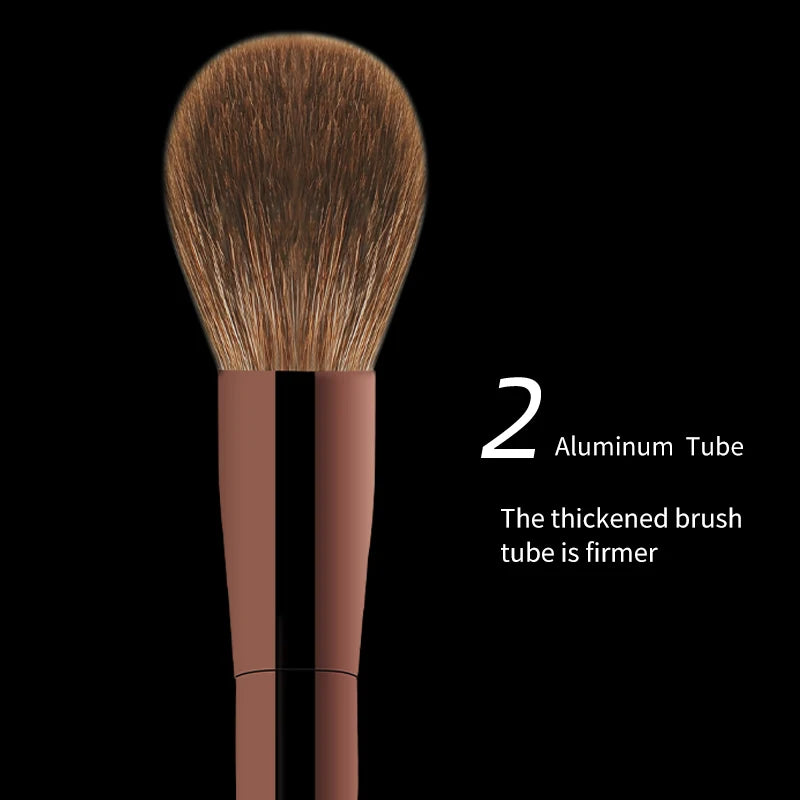 Hourglass Makeup Brush Set Mini Portable 7 Pcs, High Quality Soft Animal Hair Brush Include Eyeshadow,Blush,Powder Brush