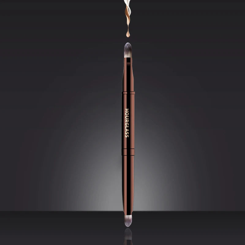 Hourglass Makeup Brush- No.16 Retractable Double-Ended Lip Brush Soft Fiber Hair Fashion Design Single Lip Brush